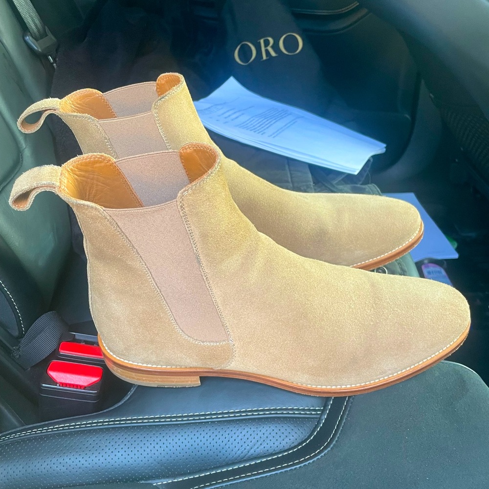 Oro Los Angeles Classic Tan chelsea boots